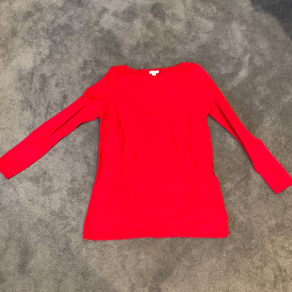J Jill Red Cotton Sweater in Like New Condition